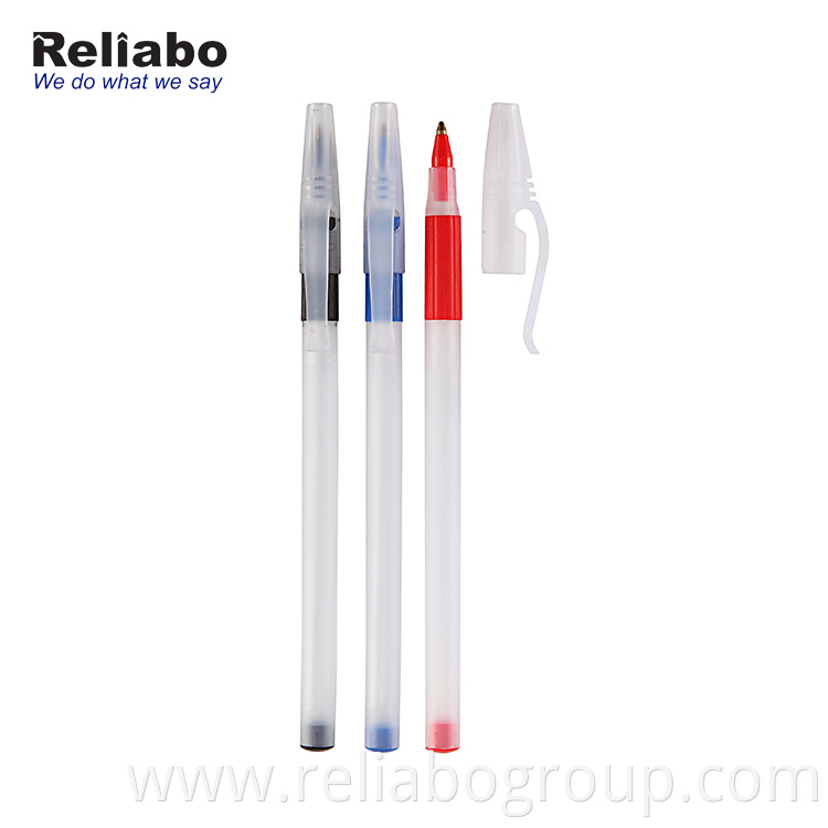 Reliabo high quality product custom design brand logo plastic soft grip ballpoint pen